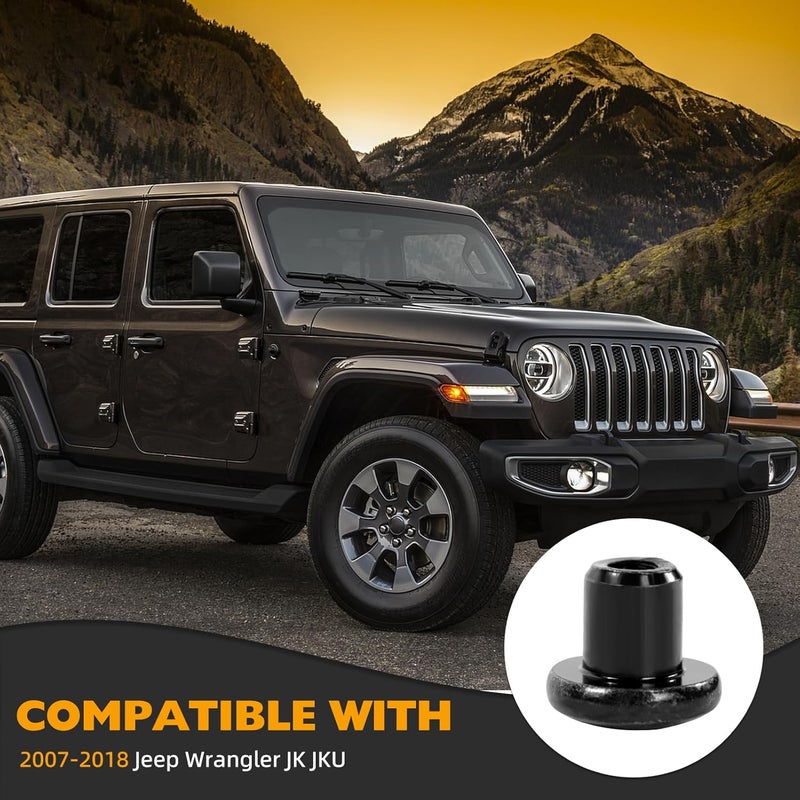 CHENACC Door Hinge Nuts Compatible with Jeep Wrangler JK JKU 2007-2018 Jeep Wrangler 2-Door 4-Door Exterior Accessories Jeep Door Hinge Bolts（8 Pack） (for JK JKU) - Image 4